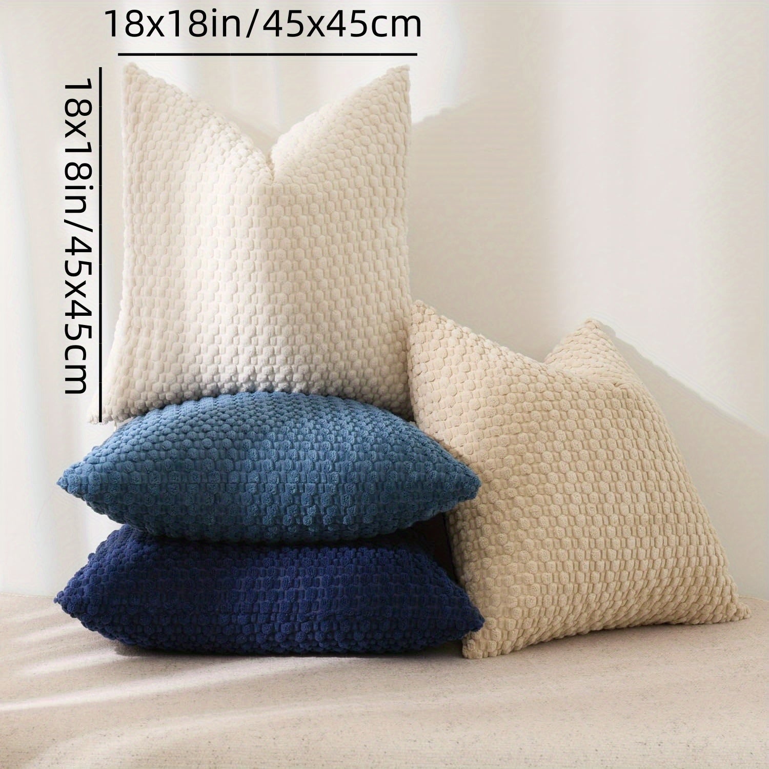 Set de 4 fundas de cojín de pana