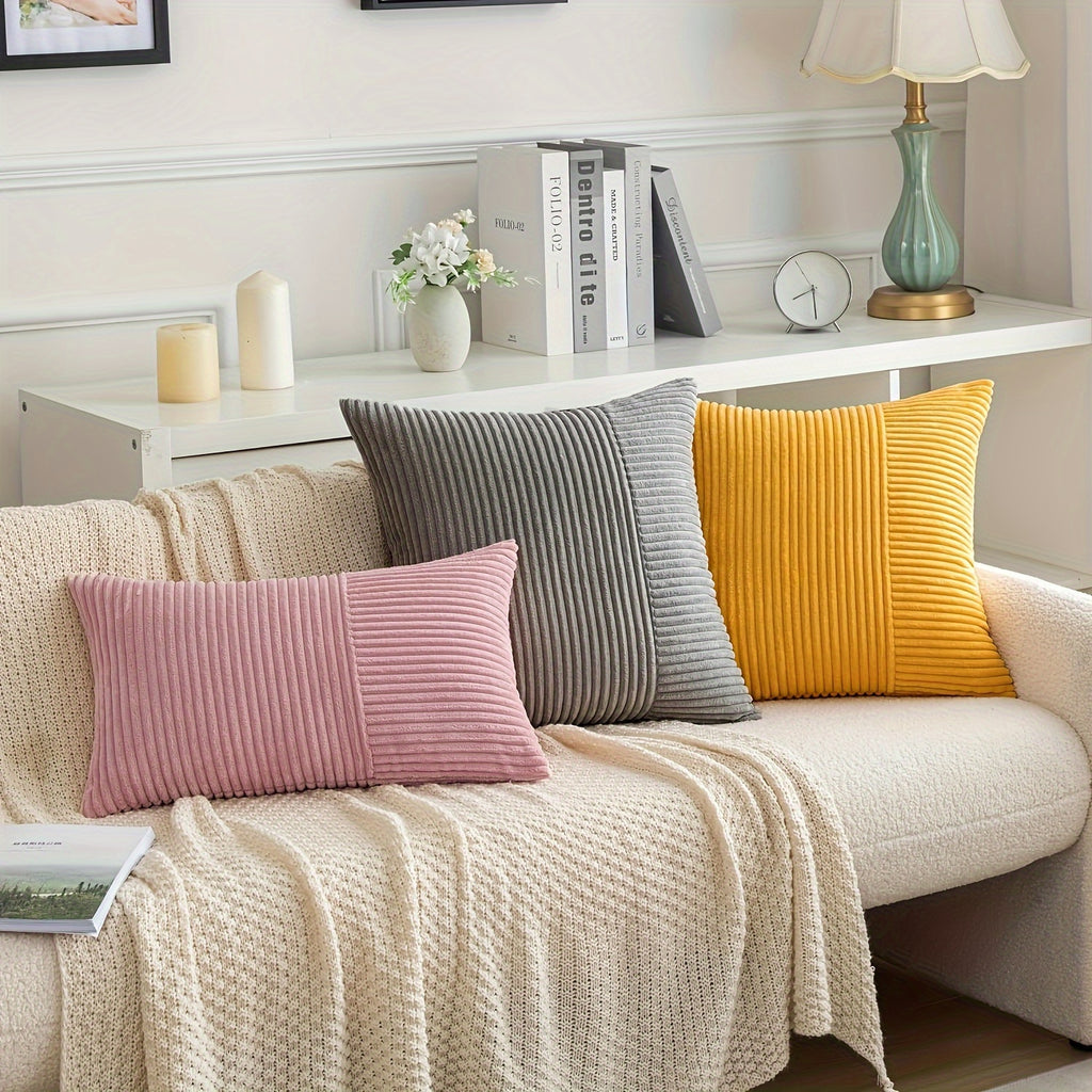 Set de 2 fundas de cojín con diseño a rayas