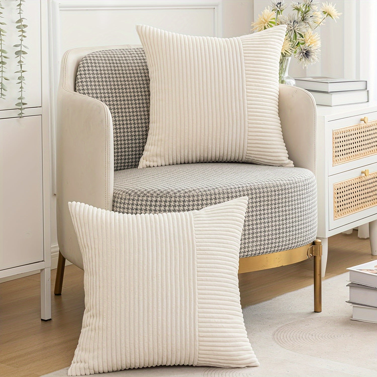 Set de 2 fundas de cojín con diseño a rayas