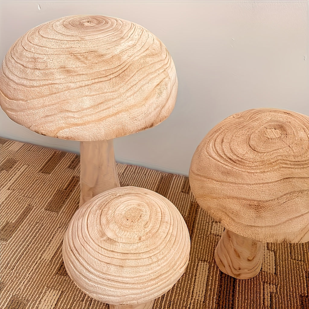 Seta decorativa de madera natural