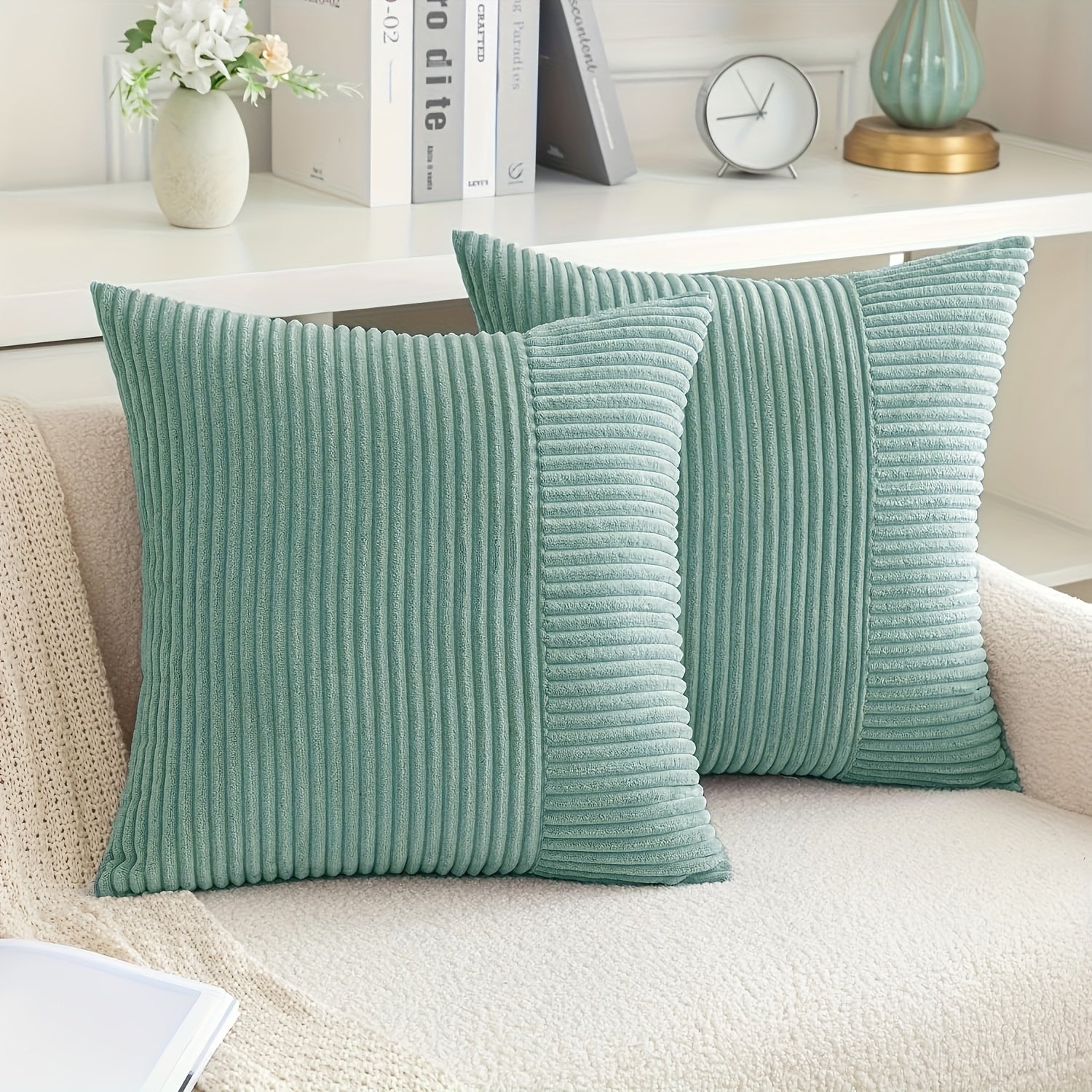 Set de 2 fundas de cojín con diseño a rayas