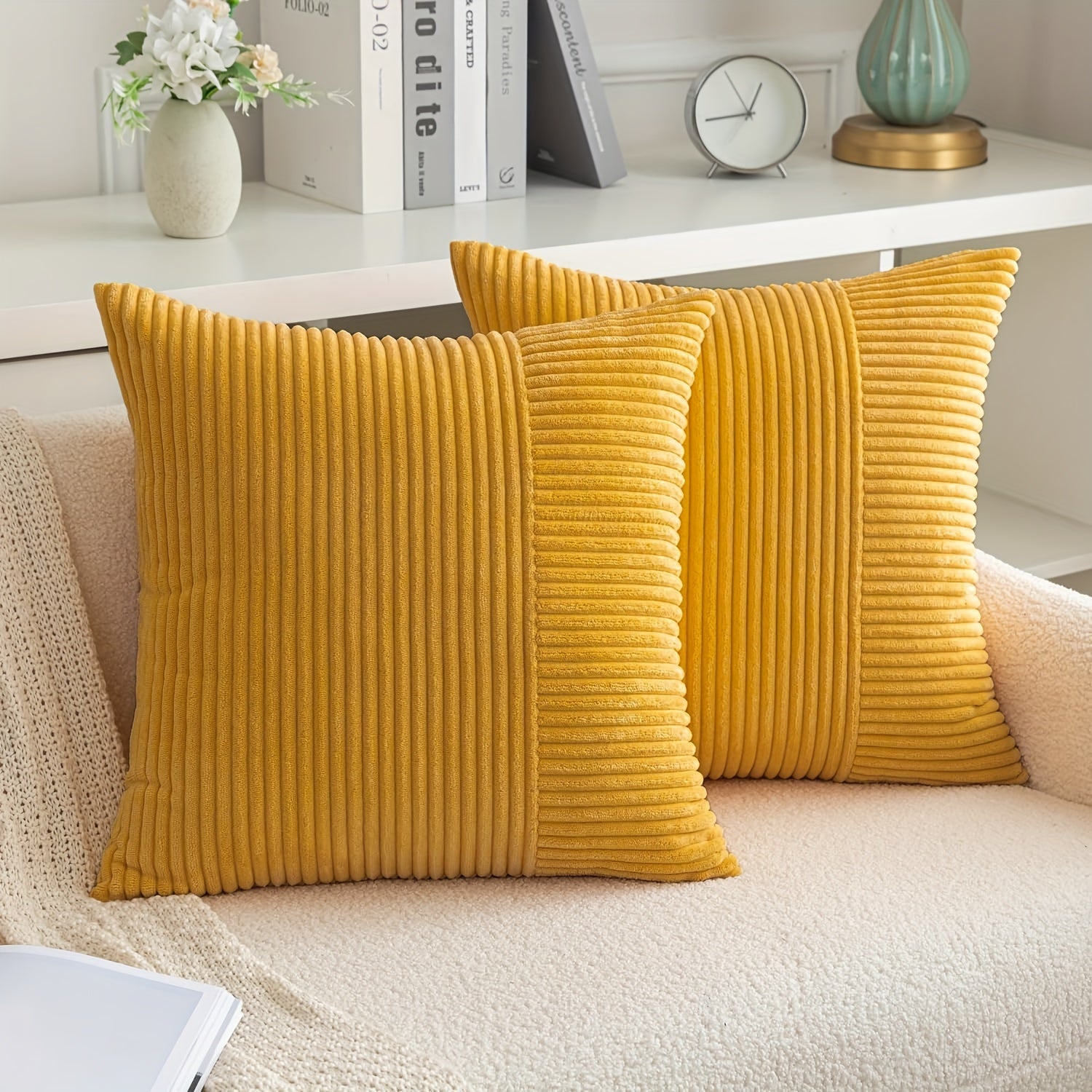 Set de 2 fundas de cojín con diseño a rayas