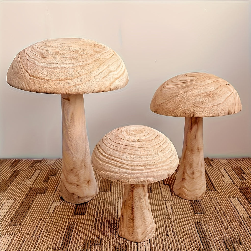 Seta decorativa de madera natural