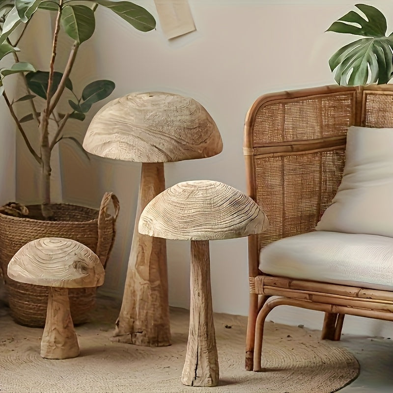 Seta decorativa de madera natural