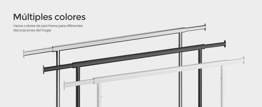 Perchero metálico con ruedas