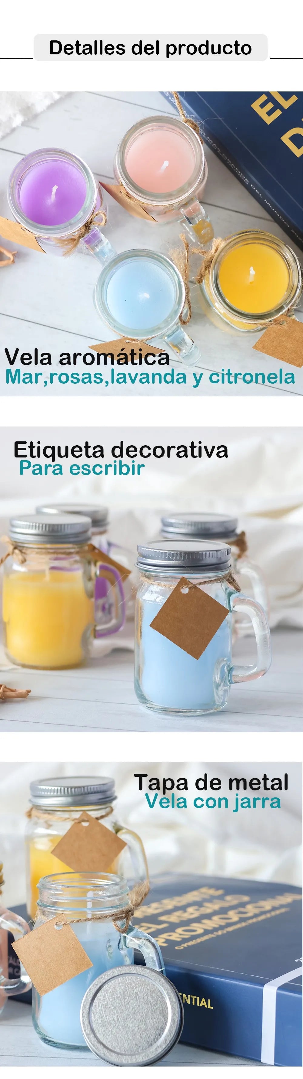 Lote de velas aromáticas