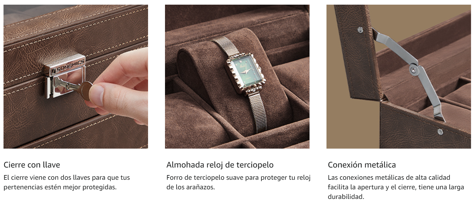 Caja organizadora para relojes y joyas