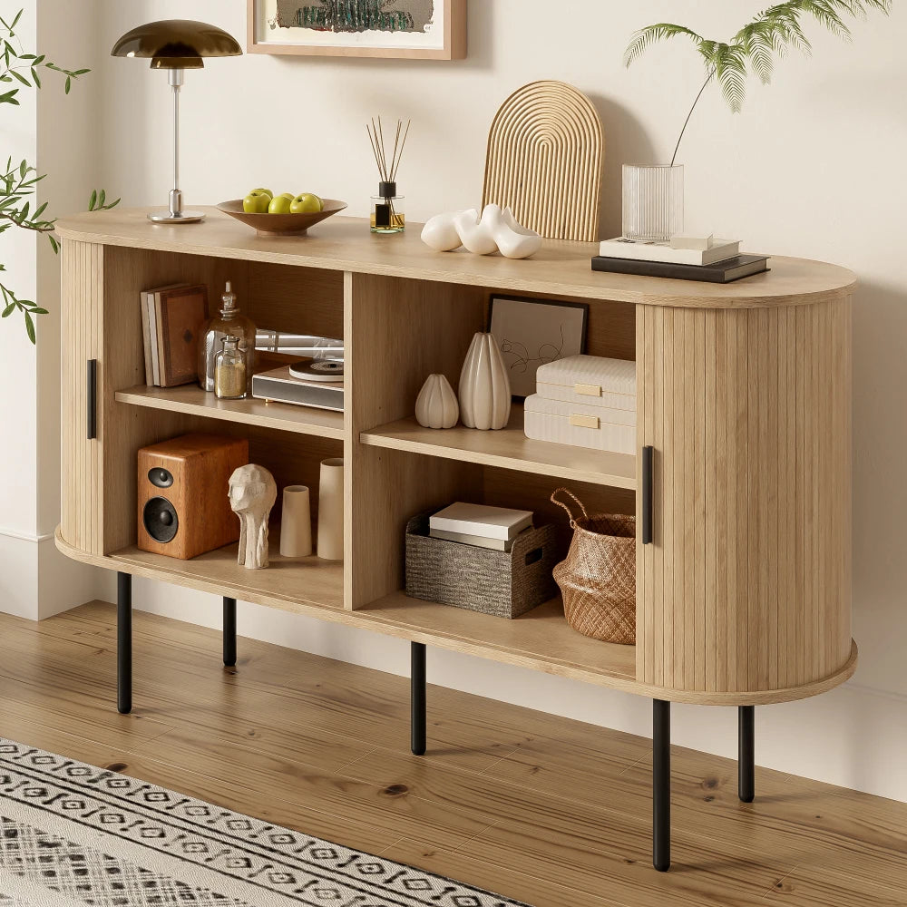 Aparador con puertas enrollables