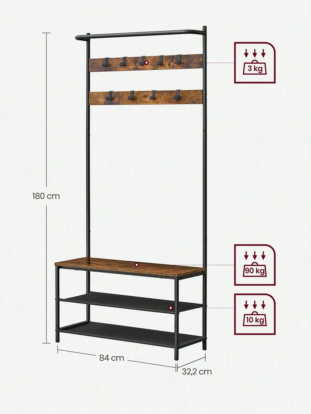 Perchero con zapatero