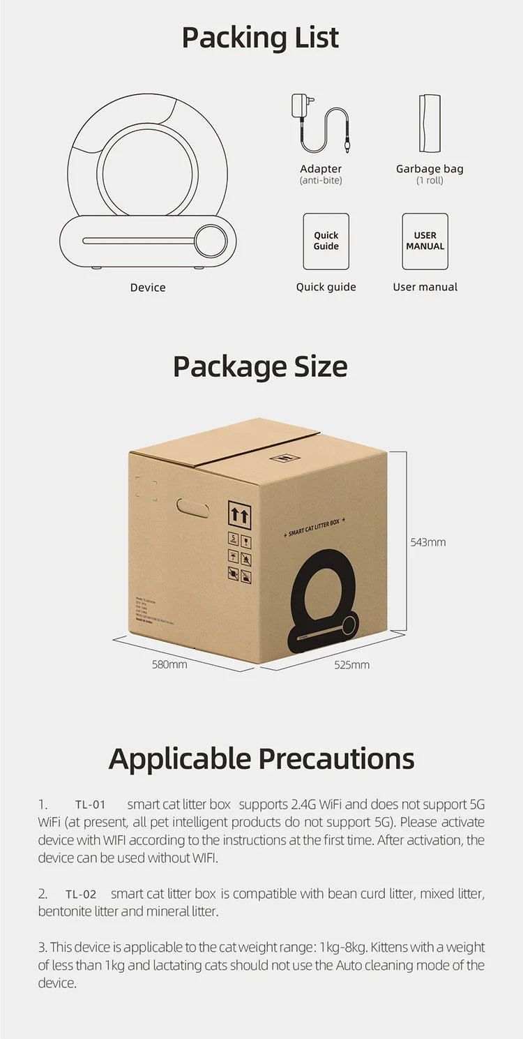 Arenero automático inteligente para gatos