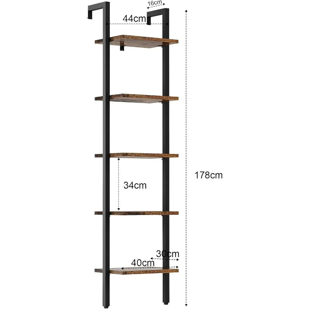 Estantería de madera y metal