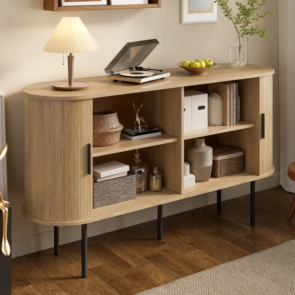 Aparador con puertas enrollables