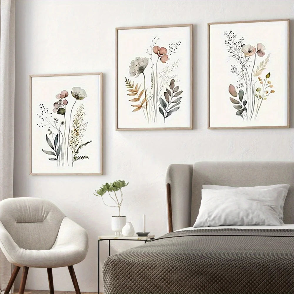 Láminas florales (pack de 3)