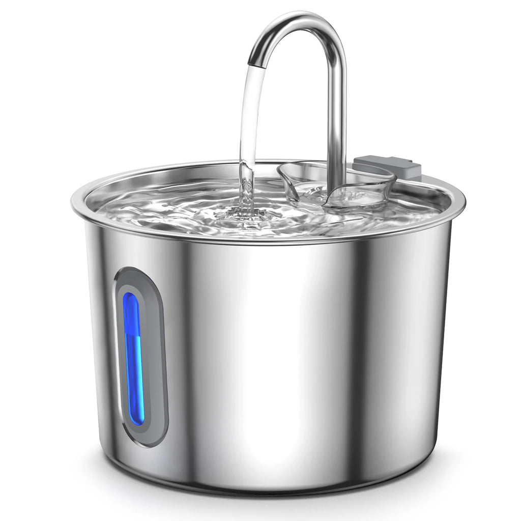 Fuente de acero inoxidable para gatos