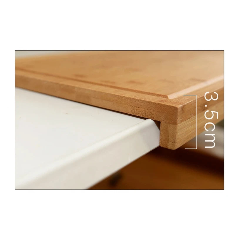 Tabla de cortar de bambú con soporte