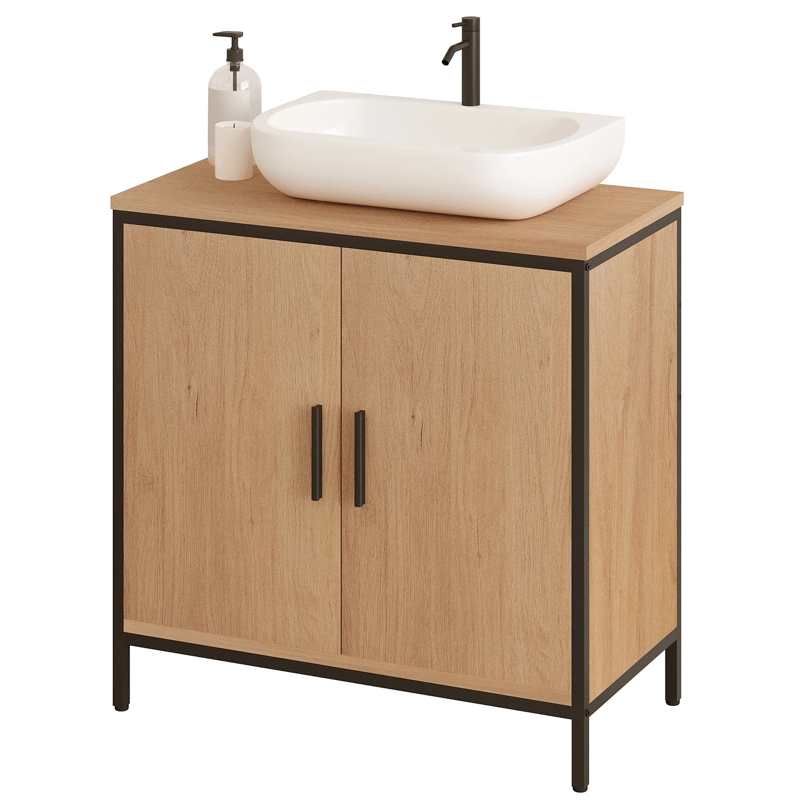 Mueble bajo lavabo con estante interior