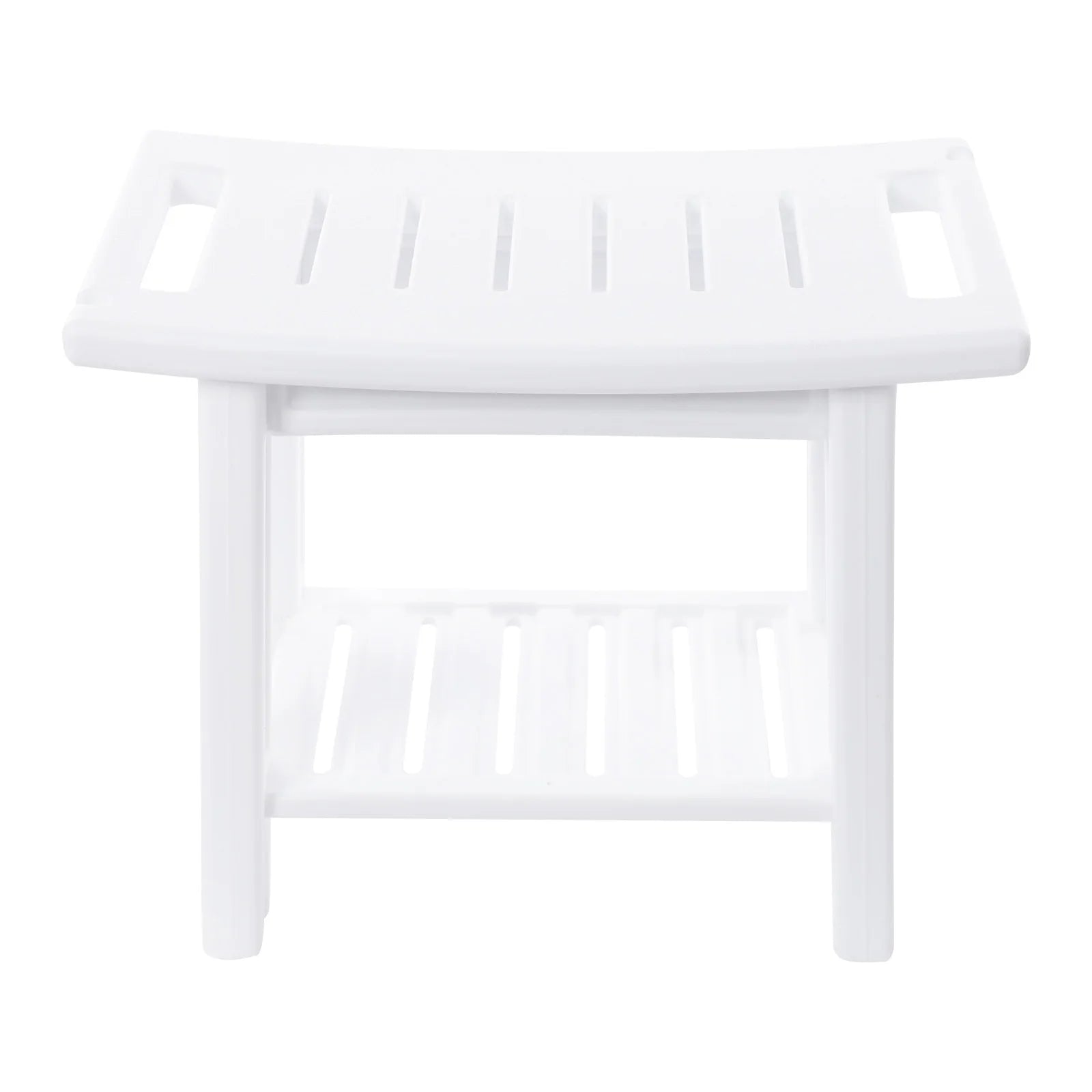 Banco de ducha con estante