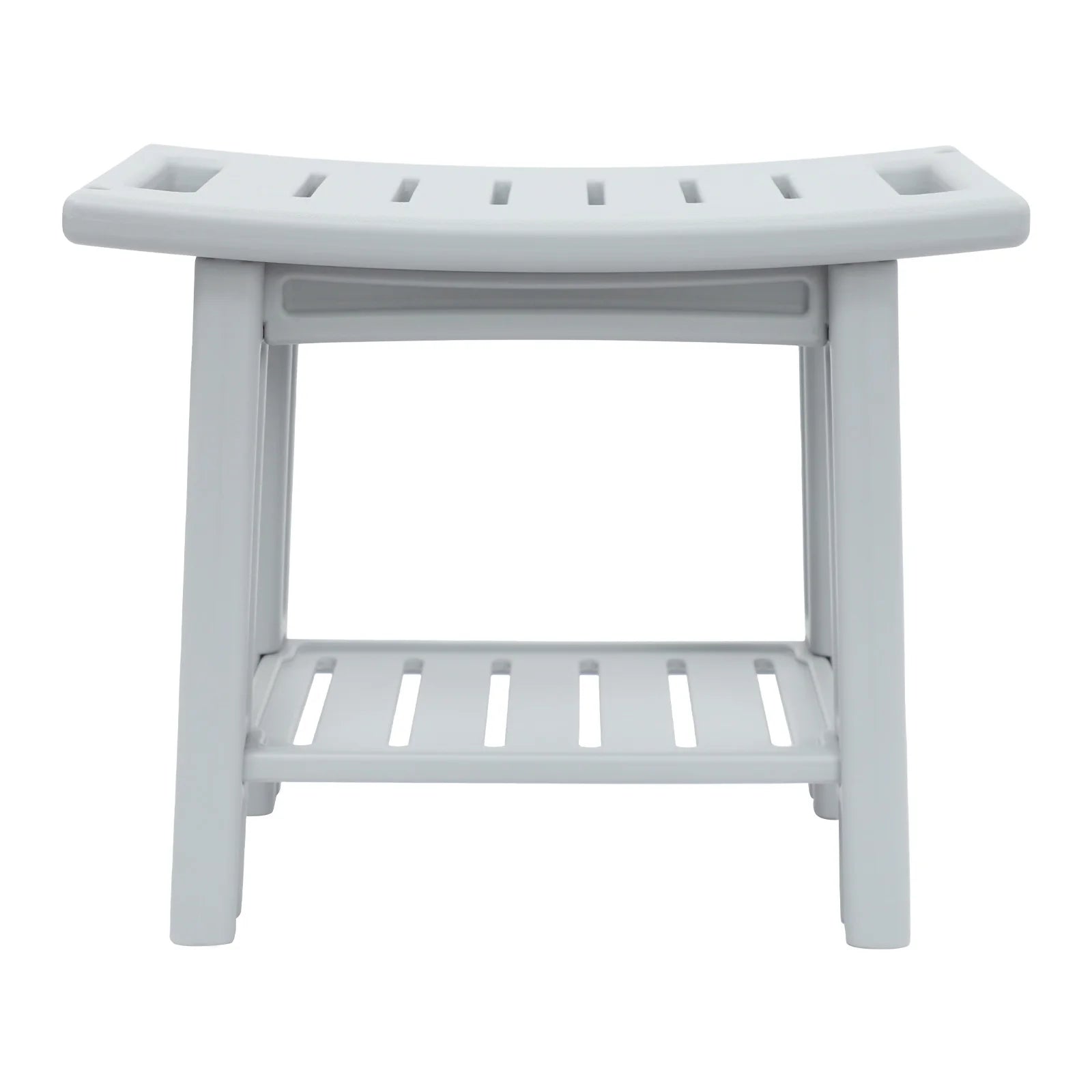 Banco de ducha con estante