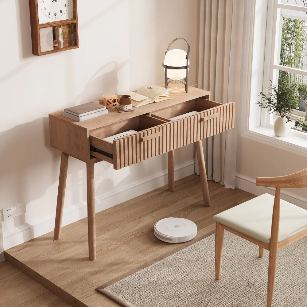 Consola de entrada de madera natural