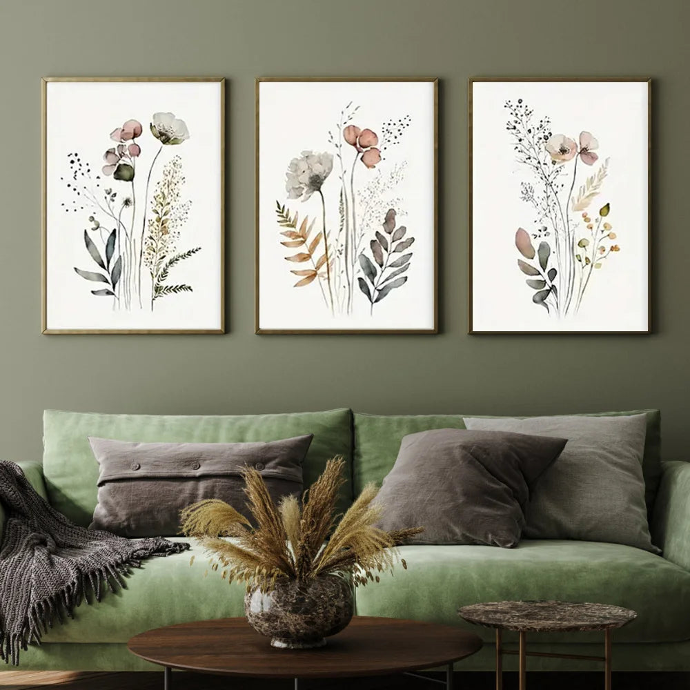 Láminas florales (pack de 3)