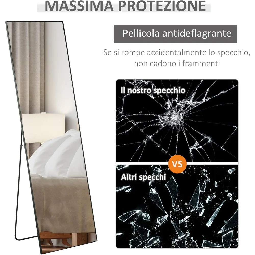 Espejo de cuerpo entero aluminio