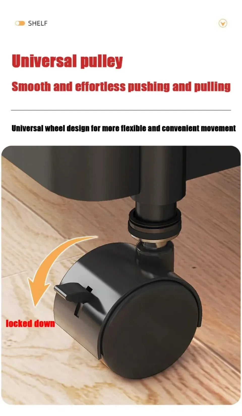 Carrito organizador con ruedas multifuncional