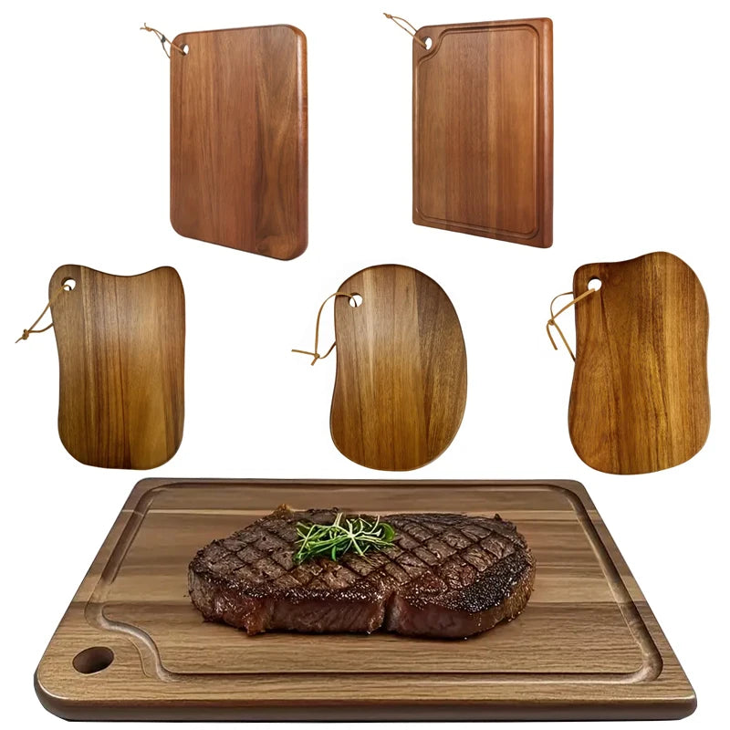 Tabla de cortar de madera de acacia