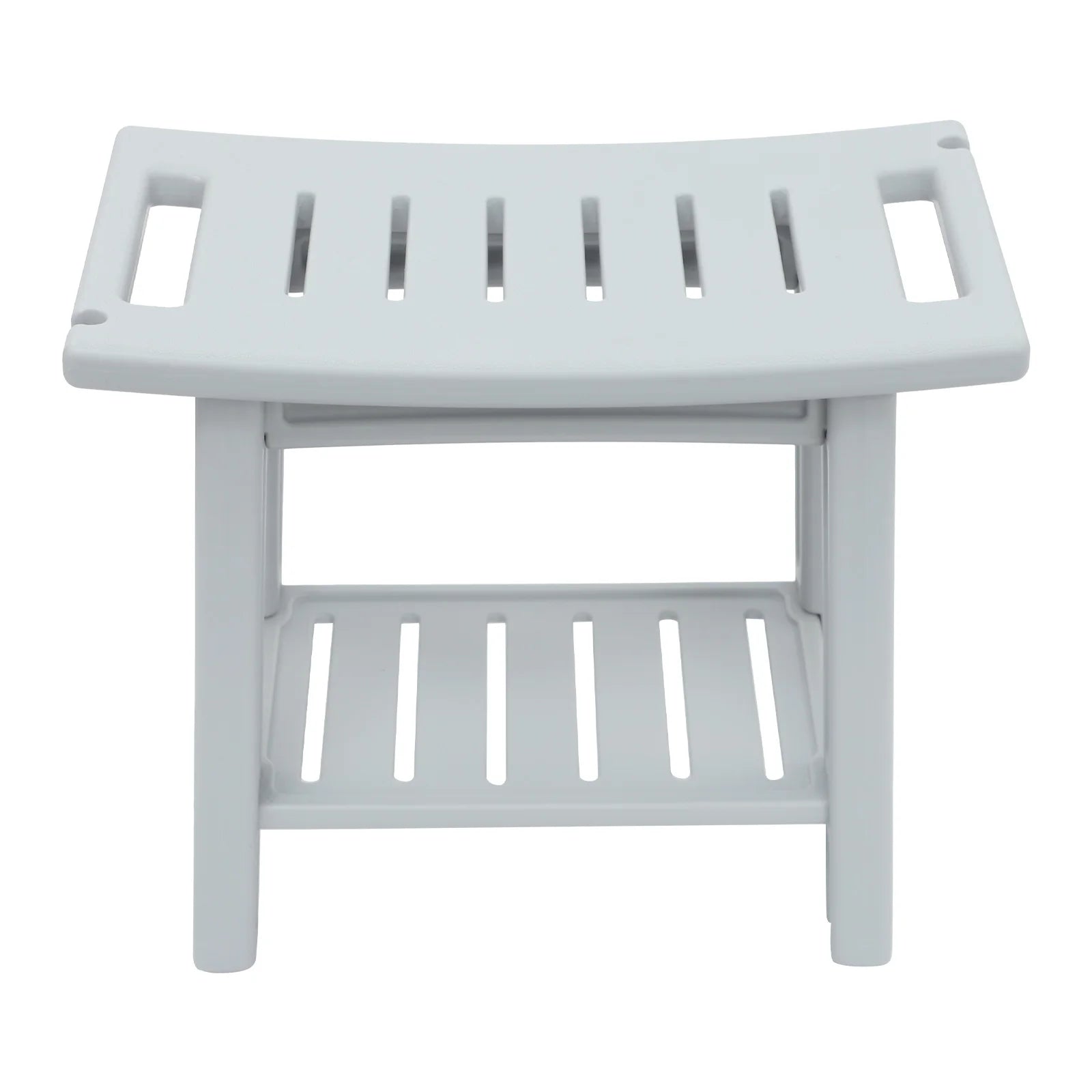 Banco de ducha con estante