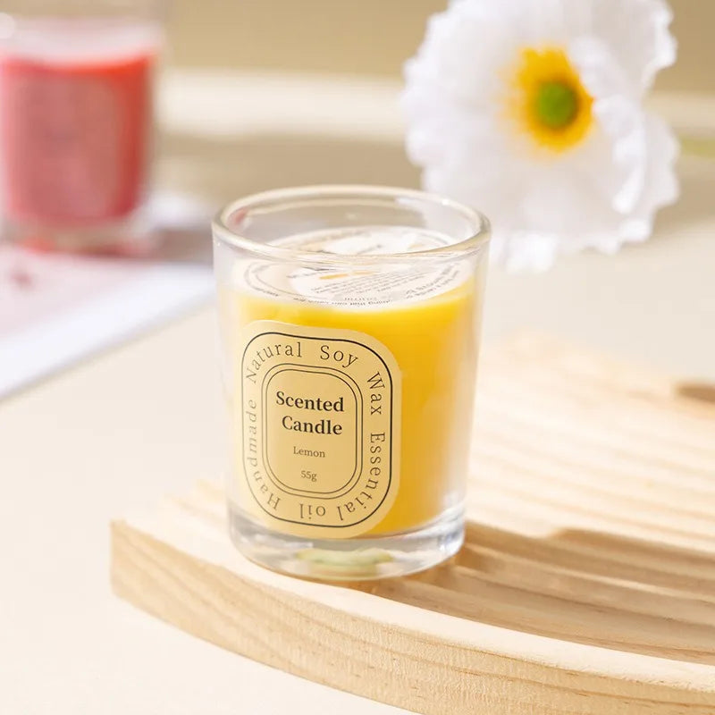 Velas aromáticas de soja y cera natural