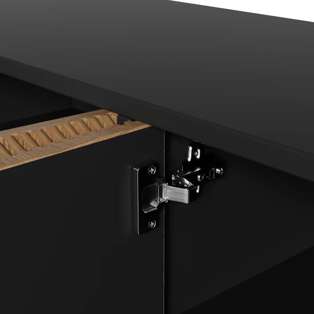 Aparador de 4 puertas madera y dorado