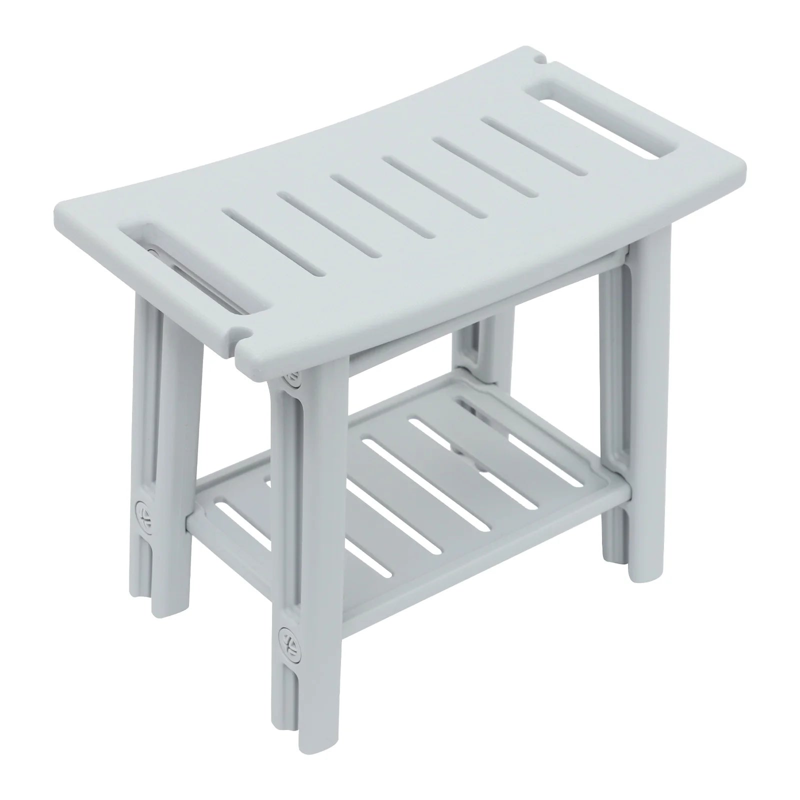 Banco de ducha con estante