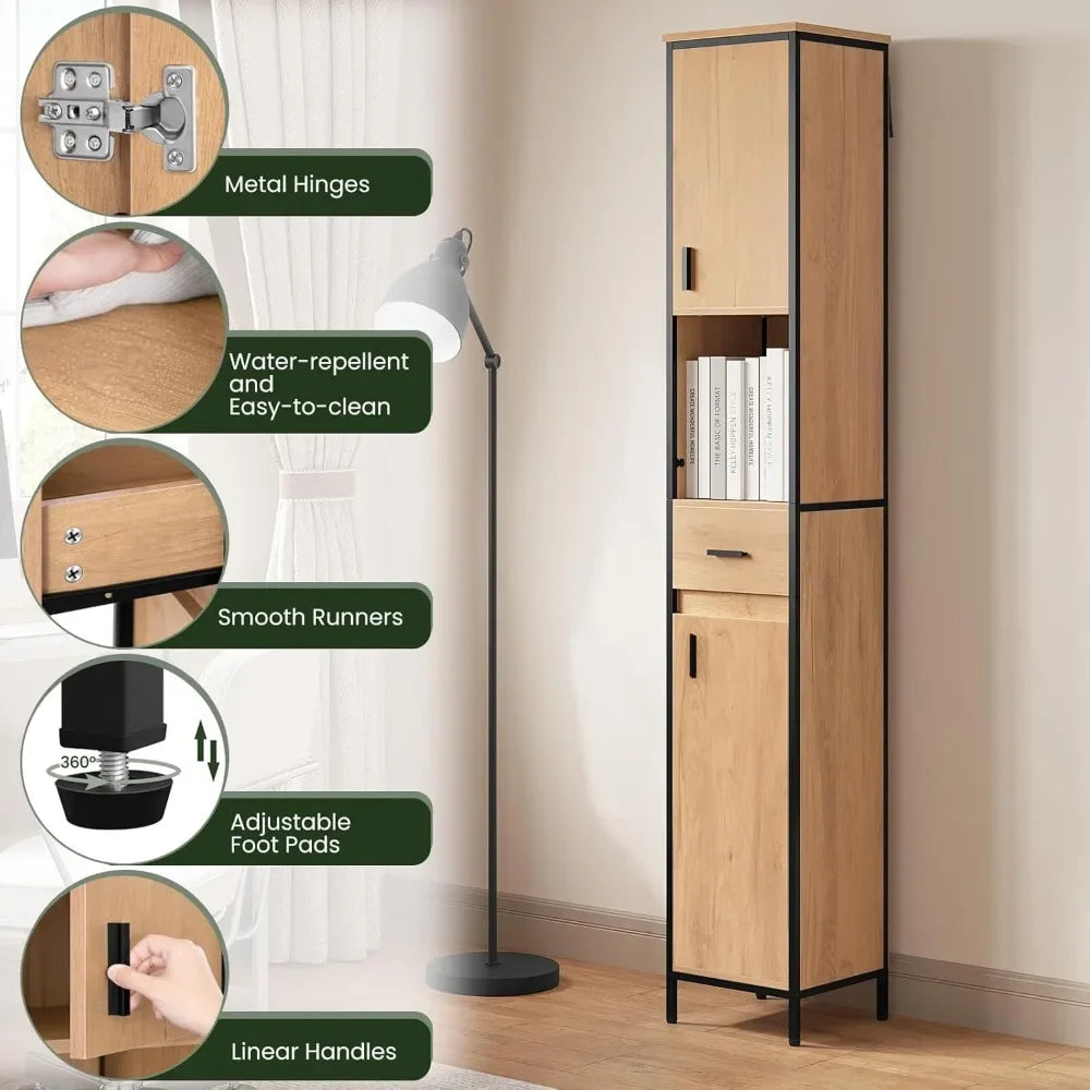 Columna alta con puertas y cajón