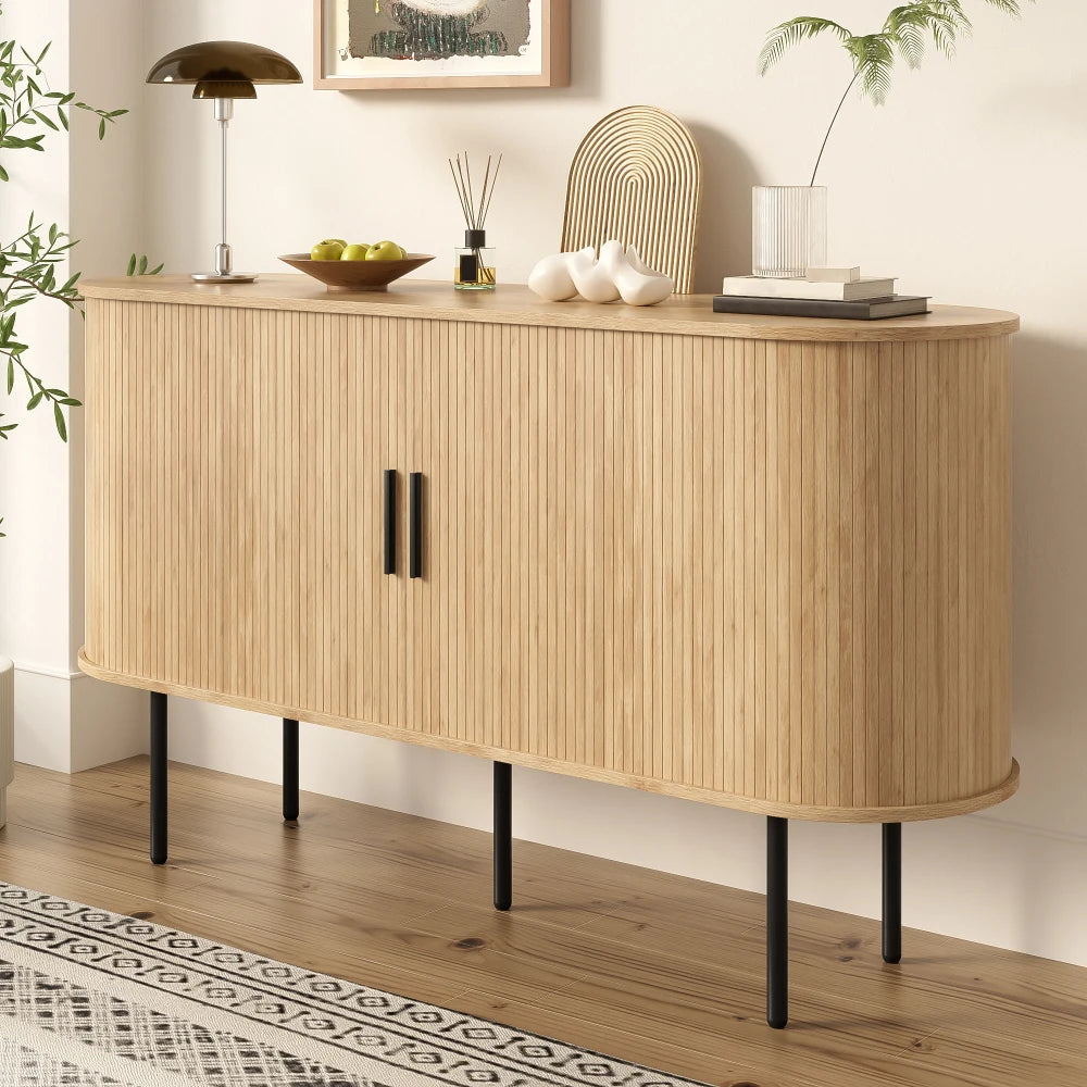 Aparador con puertas enrollables