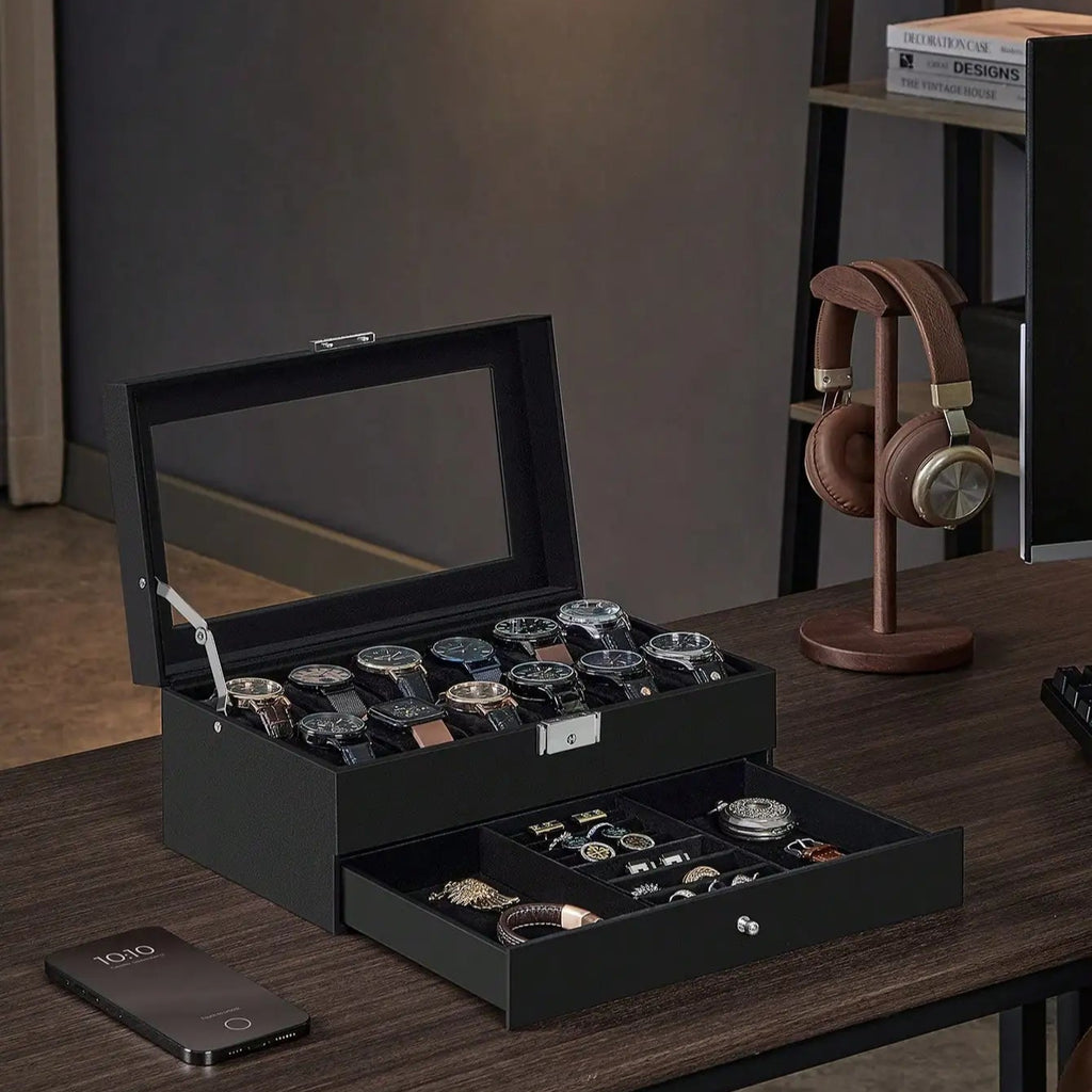 Caja organizadora para relojes y joyas