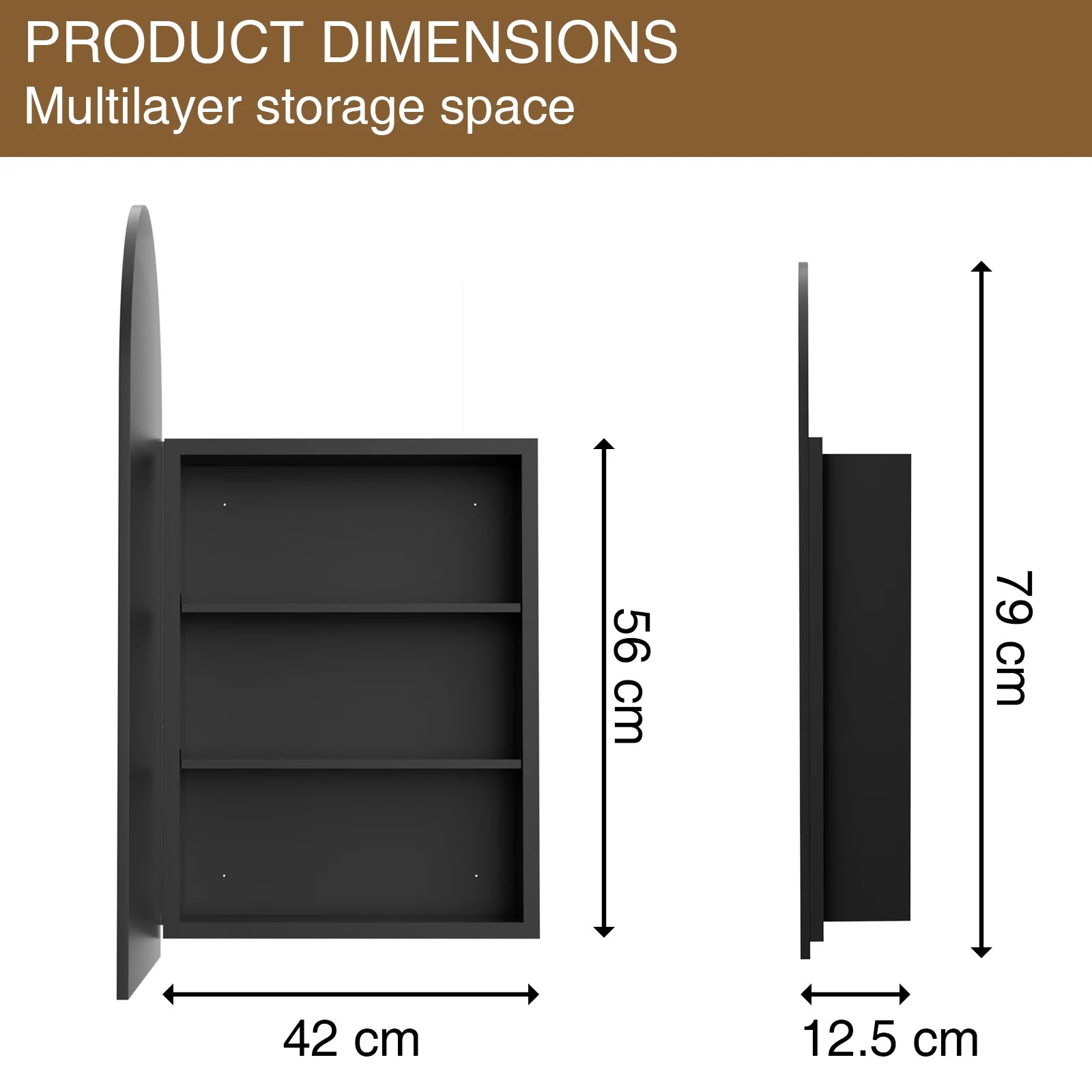 Espejo con armario arqueado