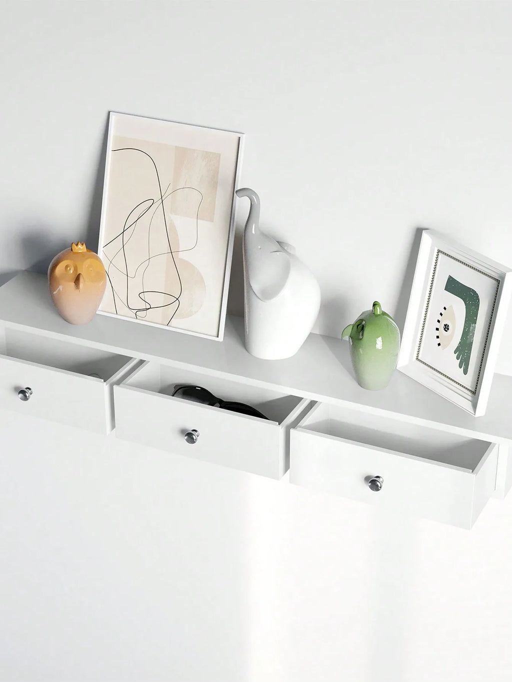 Estante flotante con cajones