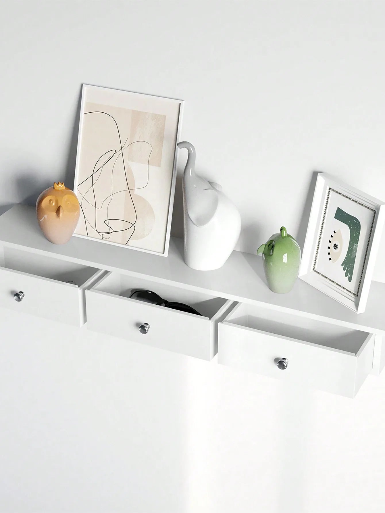 Estante flotante con cajones