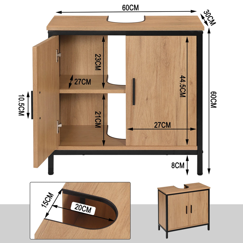 Mueble bajo lavabo con estante interior