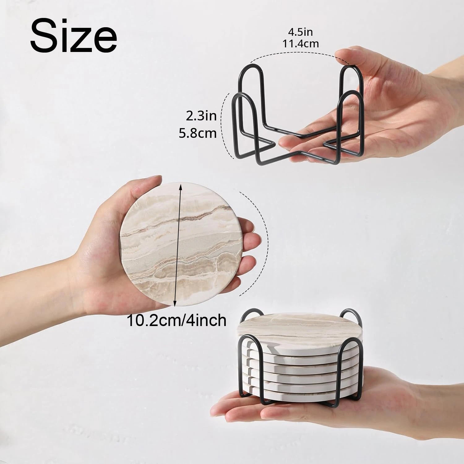 Set de 6 posavasos de cerámica