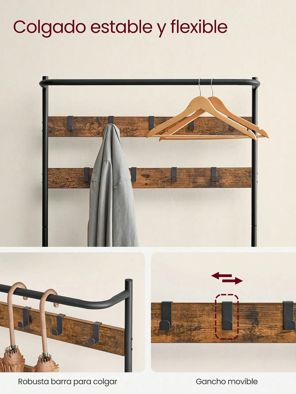 Perchero con zapatero