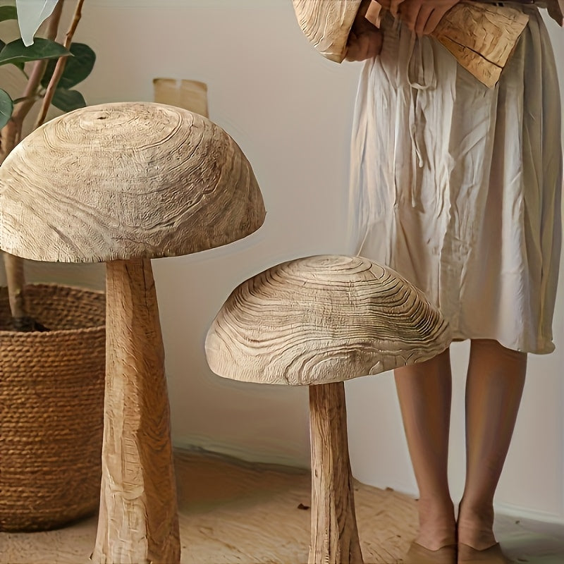 Seta decorativa de madera natural