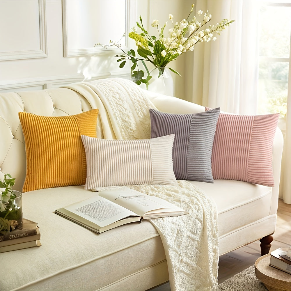 Set de 2 fundas de cojín con diseño a rayas