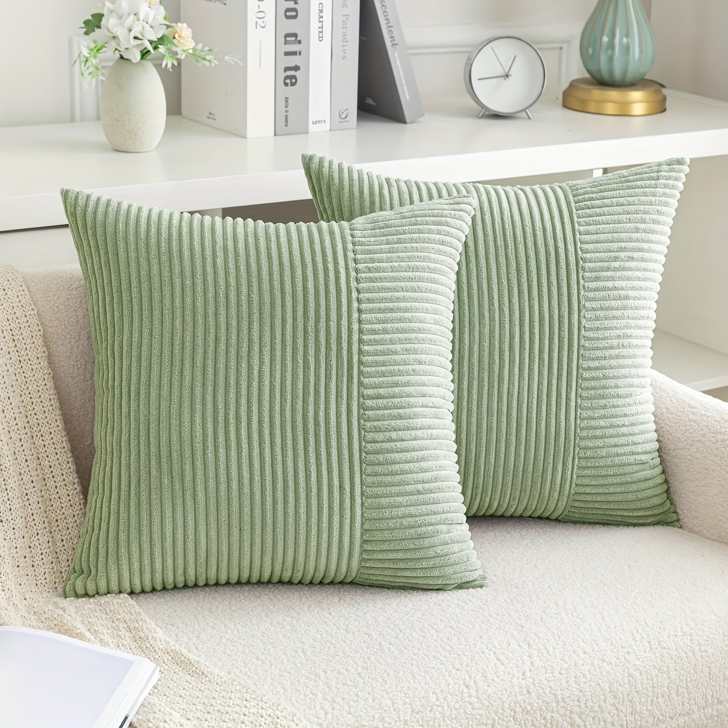 Set de 2 fundas de cojín con diseño a rayas