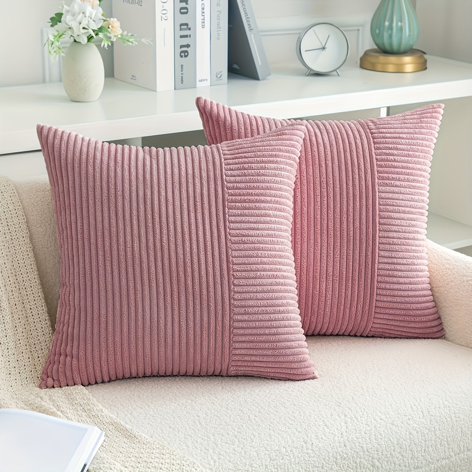 Set de 2 fundas de cojín con diseño a rayas